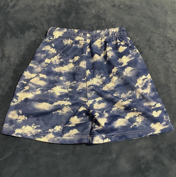 Eric Emanuel Blue and Cream Athletic Shorts - Picture 1 of 3